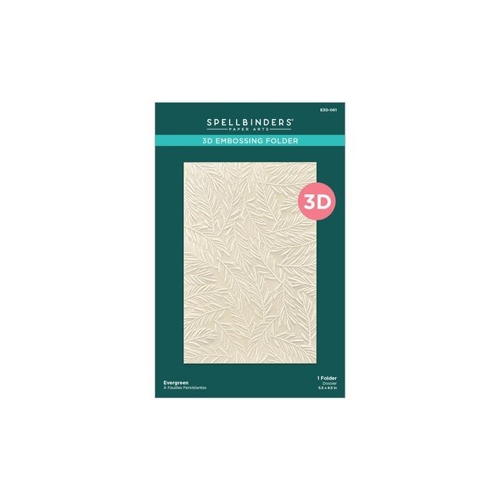 (E3D-061)Spellbinders Evergreen 3D Embossing Folder