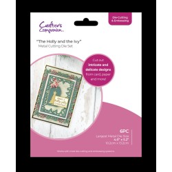 (CC-DCE-MD-THTI)Crafter's Companion Christmas Nesting Cutting & Embossing Die The Holly & The Ivy