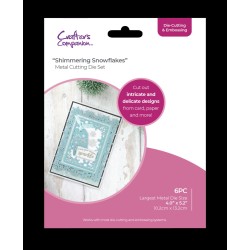 (CC-DCE-MD-SHSN)Crafter's Companion Christmas Nesting Cutting & Embossing Die Shimmering Snowflakes