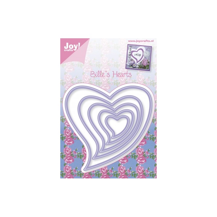(6002/0343)Cutting stencil - heart (5pcs)
