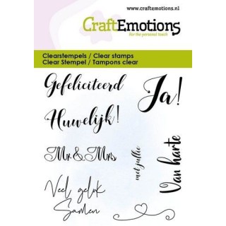 (5060)CraftEmotions clearstamps 6x7cm - Huwelijk! Text NL