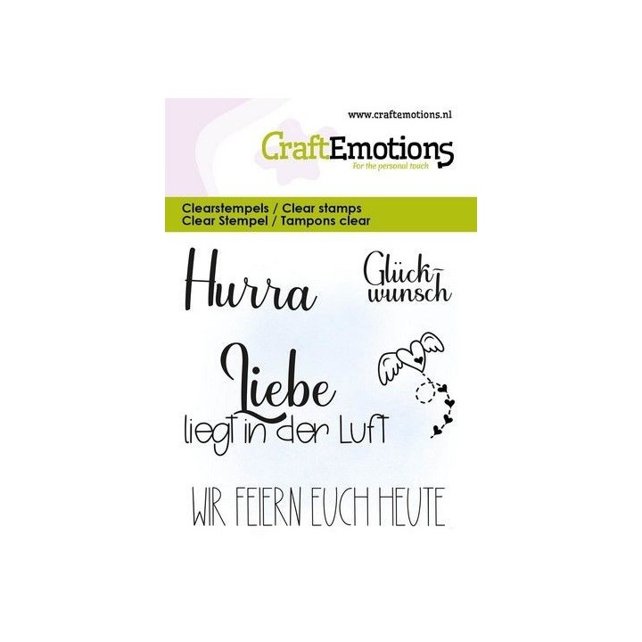 (5063)CraftEmotions clearstamps 6x7cm - liebe liegt in der Luft - DE KreativDsein Design - Billes