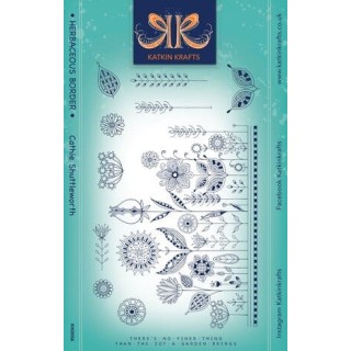 (KK0056)Katkin Krafts Herbaceous Border A5 Clear Stamp Set