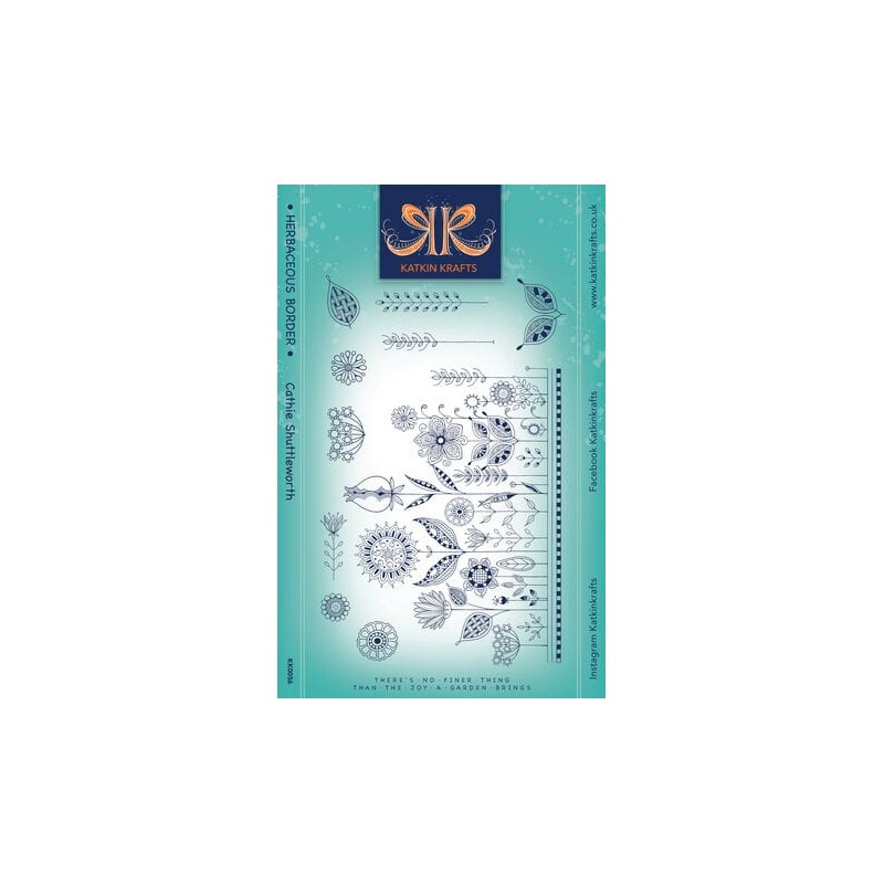 (KK0056)Katkin Krafts Herbaceous Border A5 Clear Stamp Set