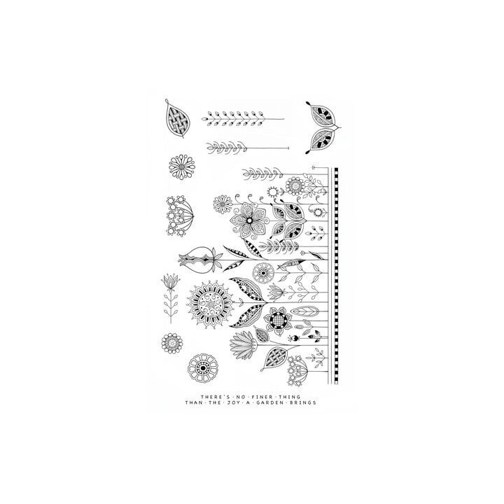 (KK0056)Katkin Krafts Herbaceous Border A5 Clear Stamp Set