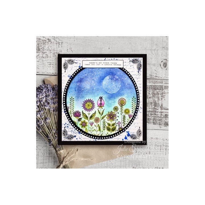 (KK0056)Katkin Krafts Herbaceous Border A5 Clear Stamp Set
