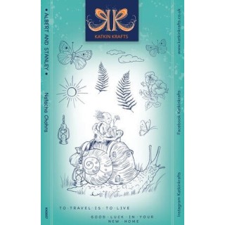 (KK0057)Katkin Krafts Albert & Stanley A5 Clear Stamp Set