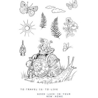(KK0057)Katkin Krafts Albert & Stanley A5 Clear Stamp Set