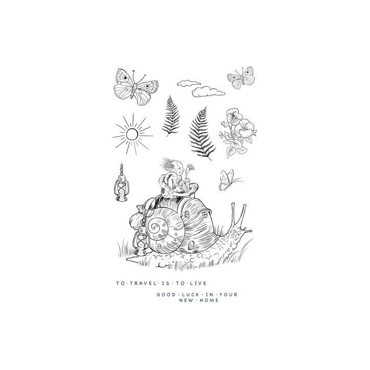 (KK0057)Katkin Krafts Albert & Stanley A5 Clear Stamp Set