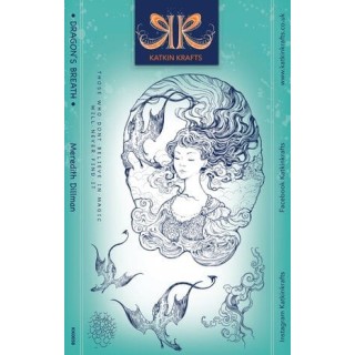 (KK0058)Katkin Krafts Dragon's Breath A5 Clear Stamp Set