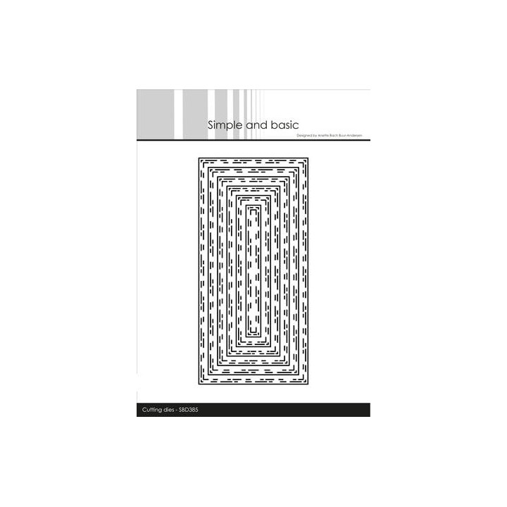 (SBD385)Simple and Basic Cut Broken Lines Mini Slim Dies