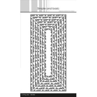 (SBD386)Simple and Basic Cut Broken Lines Slimcard Dies