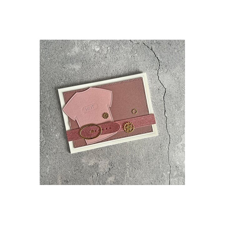 (SBD386)Simple and Basic Cut Broken Lines Slimcard Dies