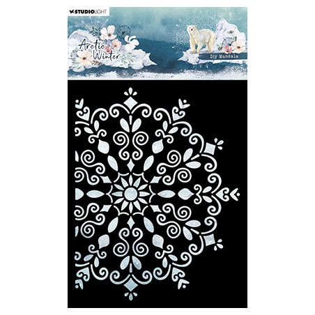 (SL-AW-MASK252)Studio light stencil Icy mandala Artic Winter nr.252