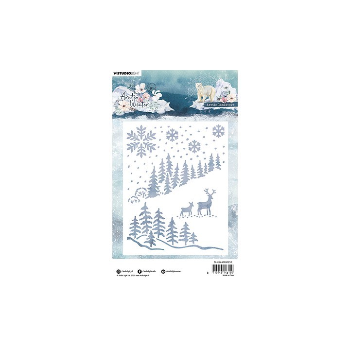 (SL-AW-MASK253)Studio light stencil Arctic landscape Artic Winter nr.253
