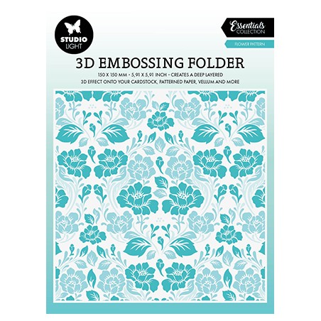 (SL-ES-EMB17)SL 3D Embossing Folder Flower pattern Essentials nr.17