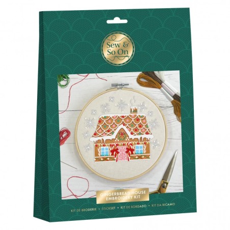 (SEW106012)Embroidery Kit – Gingerbread House