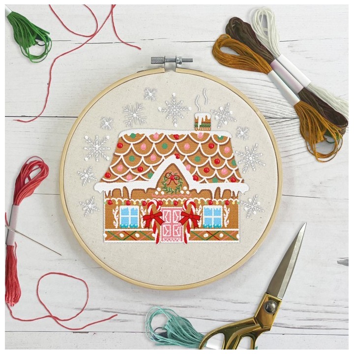 (SEW106012)Embroidery Kit – Gingerbread House