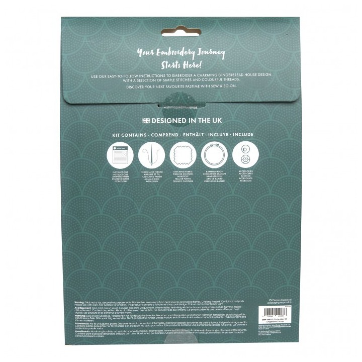 (SEW106012)Embroidery Kit – Gingerbread House