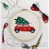 (SEW106014)Embroidery Kit - Car With Christmas Tree