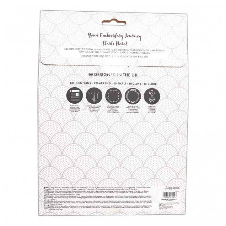 (SEW106016)Embroidery Kit - Snowflakes