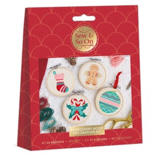 (SEW106018)Embroidery Hoop Decorations - Deck The Halls