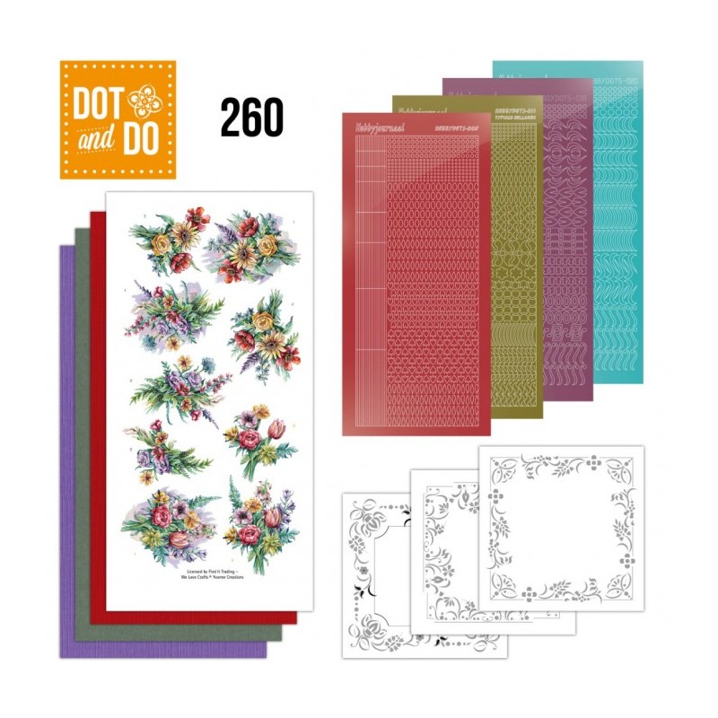 (DODO260)Dot And Do 260 - Yvonne Creations - Colourful Field Bouquet