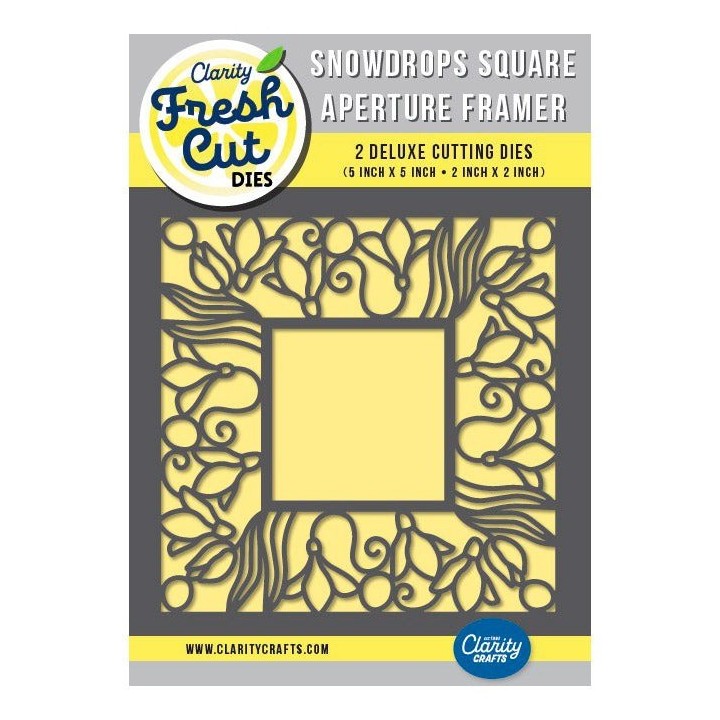 (ACC-DI-31411-55)Clarity SNOWDROPS SQUARE APERTURE FRAMER DIE SET