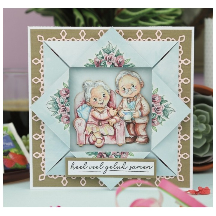 (YCD10340)Dies - Yvonne Creations - Young At Heart - Grandparents