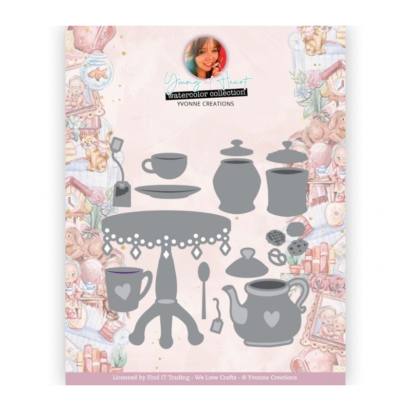 (YCD10342)Dies - Yvonne Creations - Young At Heart - Tea Time