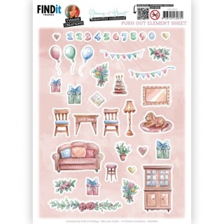 (SB10841)Push-Out - Yvonne Creations - Young At Heart - Small Elements A