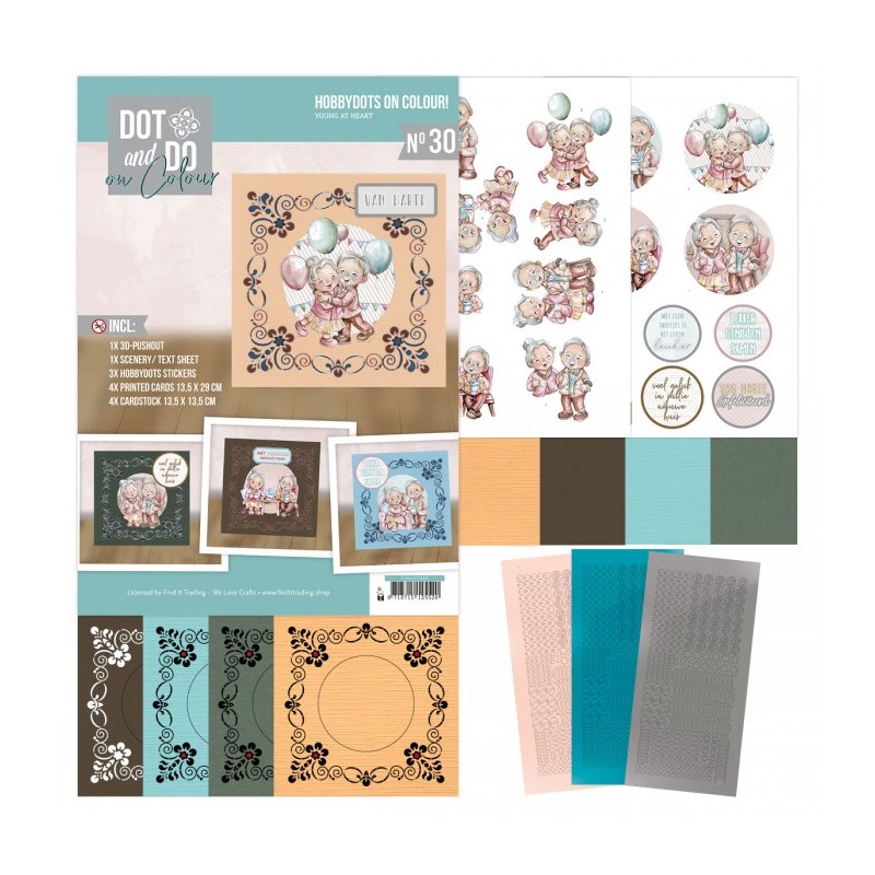 (DODOOC10030)Dot And Do On Colour 30 - Yvonne Creations - Young At Heart (DODOOC10030)Dot And Do On Colour 30 - Yvonne Creations - Young At Heart