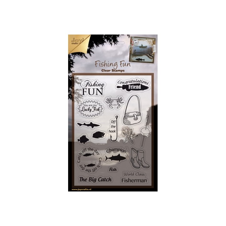 (6410/0304)Clear stamp ENG - fish theme