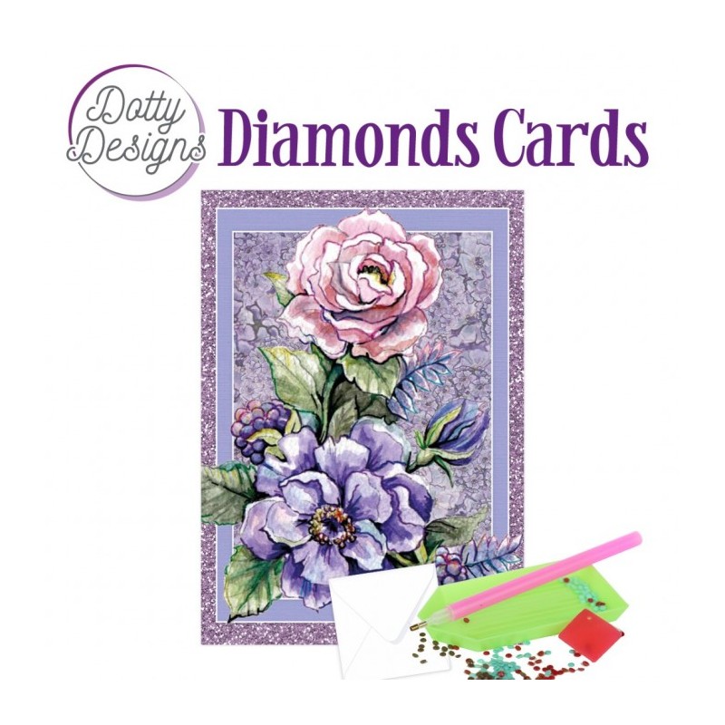 (DDDC1166)Dotty Designs Diamond Cards - Pink Rose