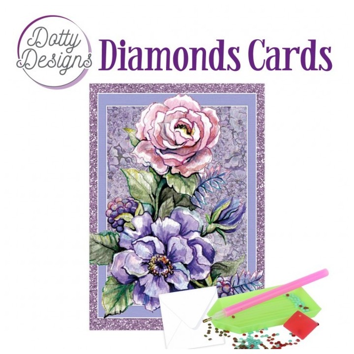 (DDDC1166)Dotty Designs Diamond Cards - Pink Rose