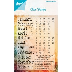 (6410/0011)Clear stamps - months and calendarium
