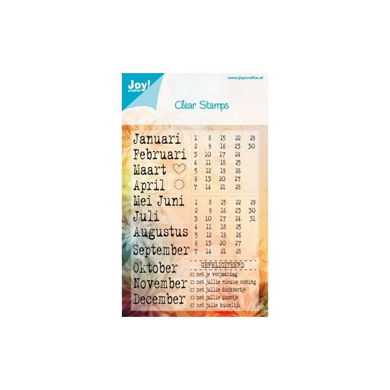 (6410/0011)Clear stamps - months and calendarium