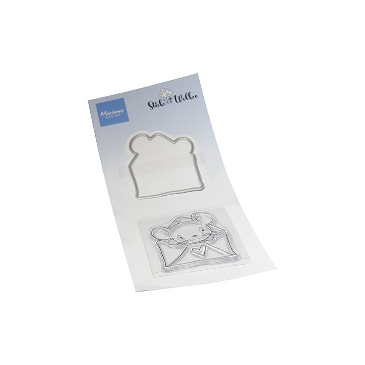 (CS1152)Clear stamp + dies Hello Mouse