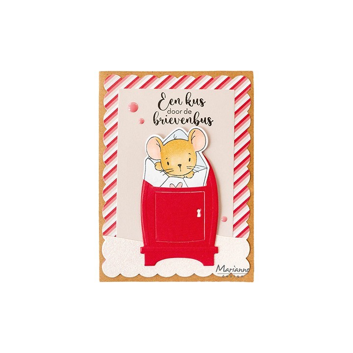 (CS1152)Clear stamp + dies Hello Mouse