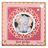 (CS1153)Clear stamp + dies Elephant hug