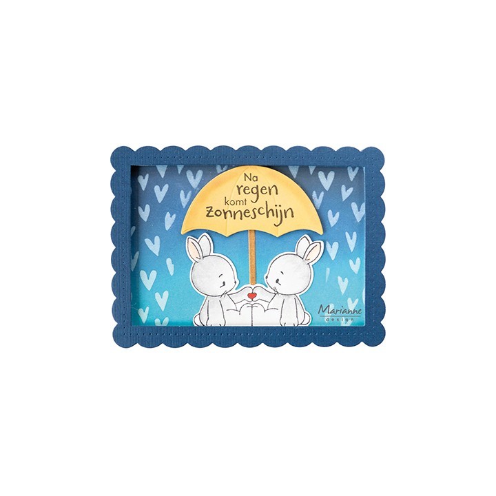 (CS1154)Clear stamp + dies Rabbit friends