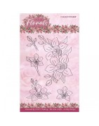 (ADCS10079)Clear Stamps - Amy Design - Pink Florals - Orchid