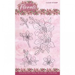 (ADCS10079)Clear Stamps - Amy Design - Pink Florals - Orchid