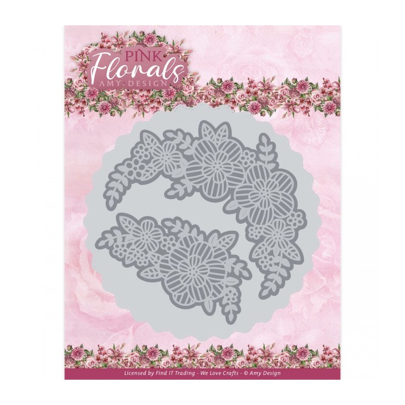 (ADD10310)Dies - Amy Design - Pink Florals - Big Floral Circle