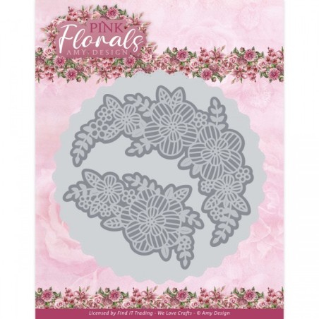 (ADD10310)Dies - Amy Design - Pink Florals - Big Floral Circle