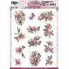 (SB10896)3D Push Out - Amy Design - Pink Florals - Lillies