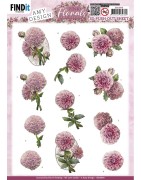 (SB10898)3D Push Out - Amy Design - Pink Florals - Dahlia