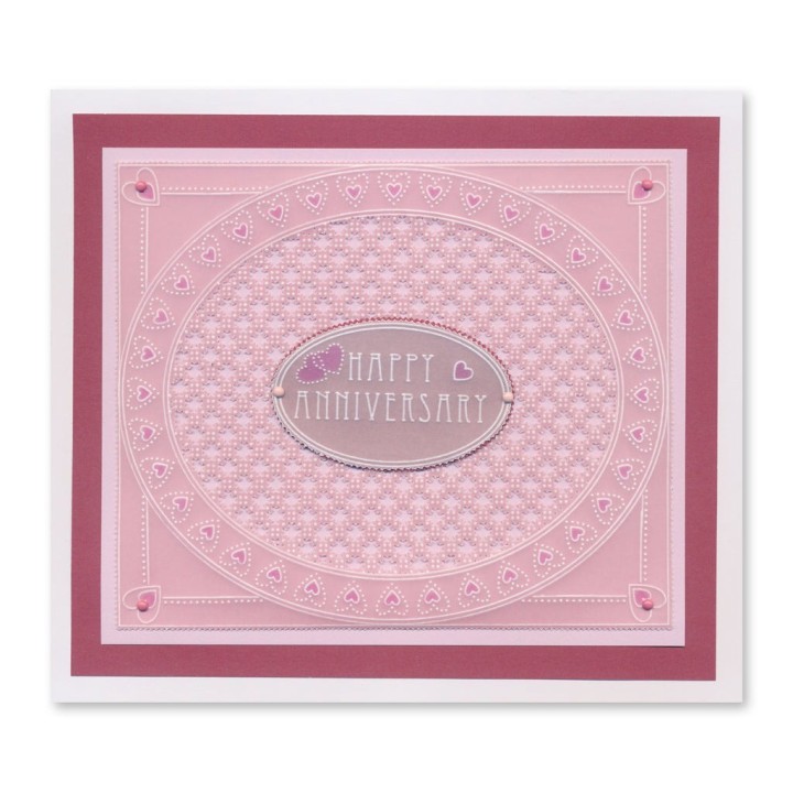 (GRO-WO-42239-15)Groovi Plate A4 JAZZ'S HAPPY ANNIVERSARY TOPPERS & TAGS