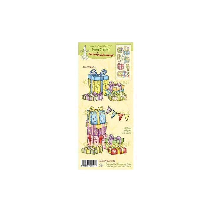 (55.8979)LeCrea - Combi clear stamp Presents