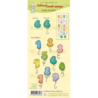 (55.8986)LeCrea - Combi clear stamp Number Balloons